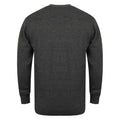 Grey Marl - Back - Henbury Mens Cotton Acrylic V Neck Cardigan