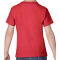 Red - Back - Gildan Childrens-Kids Plain Cotton Heavy T-Shirt