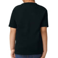 Black - Back - Gildan Childrens-Kids Plain Cotton Heavy T-Shirt