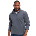 Convoy Grey - Lifestyle - Russell Mens Zip Neck Outdoor Fleece Top