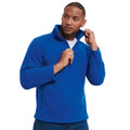 Royal Blue - Lifestyle - Russell Mens Zip Neck Outdoor Fleece Top