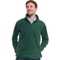 Bottle Green - Lifestyle - Russell Mens Zip Neck Outdoor Fleece Top