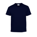 Navy - Front - Gildan Childrens-Kids Plain Cotton Heavy T-Shirt