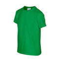 Irish Green - Side - Gildan Childrens-Kids Plain Cotton Heavy T-Shirt