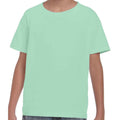 Mint - Front - Gildan Childrens-Kids Plain Cotton Heavy T-Shirt