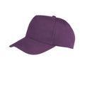 Purple - Front - Result Boston 5 Panel Baseball Cap