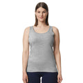 Sports Grey - Front - Gildan Womens-Ladies Softstyle Plain Tank Top