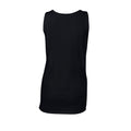 Black - Back - Gildan Womens-Ladies Softstyle Plain Tank Top