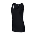 Black - Side - Gildan Womens-Ladies Softstyle Plain Tank Top