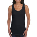 Black - Lifestyle - Gildan Womens-Ladies Softstyle Plain Tank Top