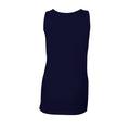 Navy - Back - Gildan Womens-Ladies Softstyle Plain Tank Top