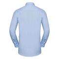 Bright Sky - Back - Russell Collection Mens Ultimate Stretch Long-Sleeved Formal Shirt