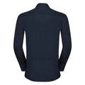 Bright Navy - Back - Russell Collection Mens Ultimate Stretch Long-Sleeved Formal Shirt