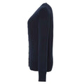 Navy - Side - Premier Womens-Ladies Essential Acrylic V Neck Cardigan