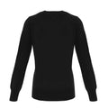 Black - Back - Premier Womens-Ladies Essential Acrylic V Neck Cardigan