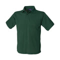 Bottle Green - Front - Henbury Mens Polycotton Heavy Polo Shirt