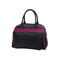 Black-Fuchsia - Front - Bagbase Retro Bowling Bag