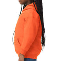 Orange - Side - Gildan Childrens-Kids Heavy Blend Hooded Sweatshirt