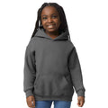 Charcoal - Front - Gildan Childrens-Kids Heavy Blend Hooded Sweatshirt