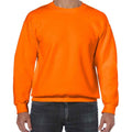 Safety Orange - Front - Gildan Mens Heavy Blend Sweatshirt