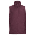 Burgundy - Front - Russell Mens Outdoor Fleece Gilet