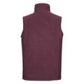 Burgundy - Back - Russell Mens Outdoor Fleece Gilet