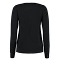 Black - Back - Kustom Kit Womens-Ladies Arundel Round Neck Cardigan