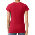 Cherry Red - Back - Gildan Womens-Ladies Soft Style V Neck T-Shirt