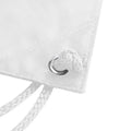 White - Back - Quadra Drawstring Bag