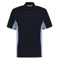 Navy-Light Blue - Front - GAMEGEAR Mens Track Polycotton Pique Polo Shirt