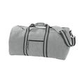 Vintage Light Grey - Front - Quadra Vintage Canvas Duffle Bag