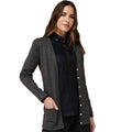 Grey Marl - Lifestyle - Henbury Womens-Ladies Cotton Acrylic V Neck Cardigan