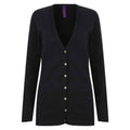 Navy - Front - Henbury Womens-Ladies Cotton Acrylic V Neck Cardigan