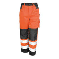 Fluorescent Orange - Front - SAFE-GUARD by Result Unisex Adult Hi-Vis Cargo Trousers