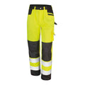 Fluorescent Yellow - Front - SAFE-GUARD by Result Unisex Adult Hi-Vis Cargo Trousers