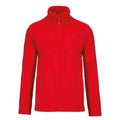 Red - Front - Kariban Mens Enzo Fleece Top