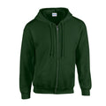 Forest Green - Front - Gildan Mens Heavy Blend Full Zip Hoodie