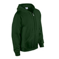 Forest Green - Side - Gildan Mens Heavy Blend Full Zip Hoodie