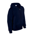 Navy - Side - Gildan Mens Heavy Blend Full Zip Hoodie