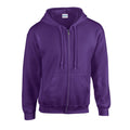 Purple - Front - Gildan Mens Heavy Blend Full Zip Hoodie