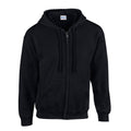 Black - Front - Gildan Mens Heavy Blend Full Zip Hoodie