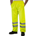 Yellow - Back - Yoko Unisex Adult Waterproof Hi-Vis Over Trousers