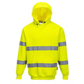 Yellow - Front - Portwest Mens B304 Hi-Vis Drawstring Hoodie