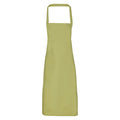 Lime - Front - Premier Unisex Adult Cotton Bibbed Apron