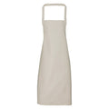 Natural - Front - Premier Unisex Adult Cotton Bibbed Apron