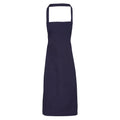 Navy - Front - Premier Unisex Adult Cotton Bibbed Apron