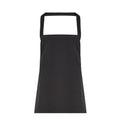 Black - Back - Premier Unisex Adult Cotton Bibbed Apron