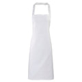 White - Front - Premier Unisex Adult Cotton Bibbed Apron