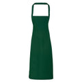 Bottle Green - Front - Premier Unisex Adult Cotton Bibbed Apron