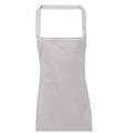 Silver - Back - Premier Unisex Adult Cotton Bibbed Apron